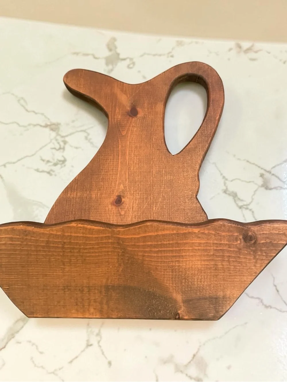 Rustic Handmade Wooden Wall Pocket Plate Shelf Wood Cottage Country Farmhouse